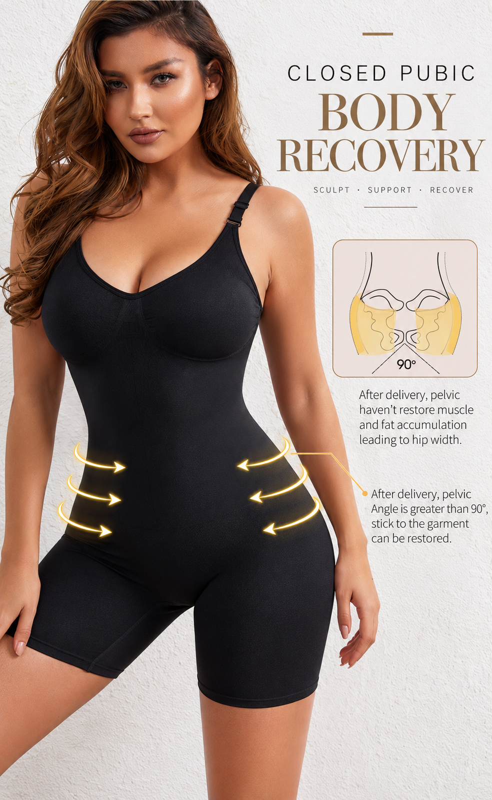 Black – Seamless Tummy Control Shortie Bodysuit