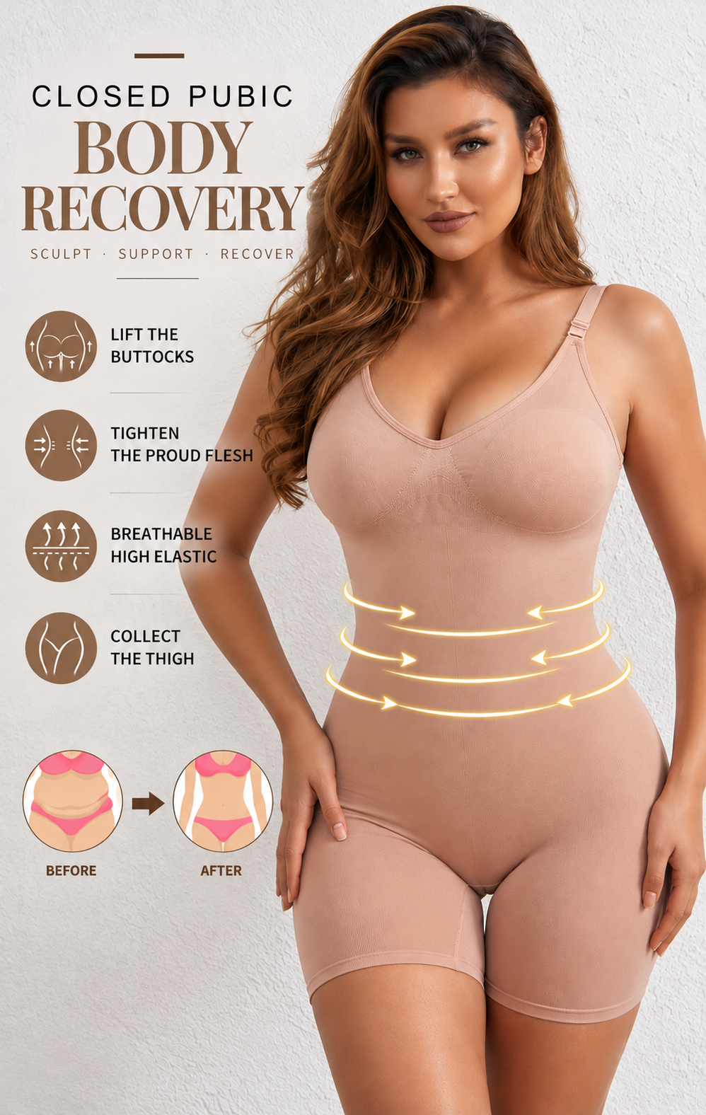 Nude – Seamless Tummy Control Shortie Bodysuit