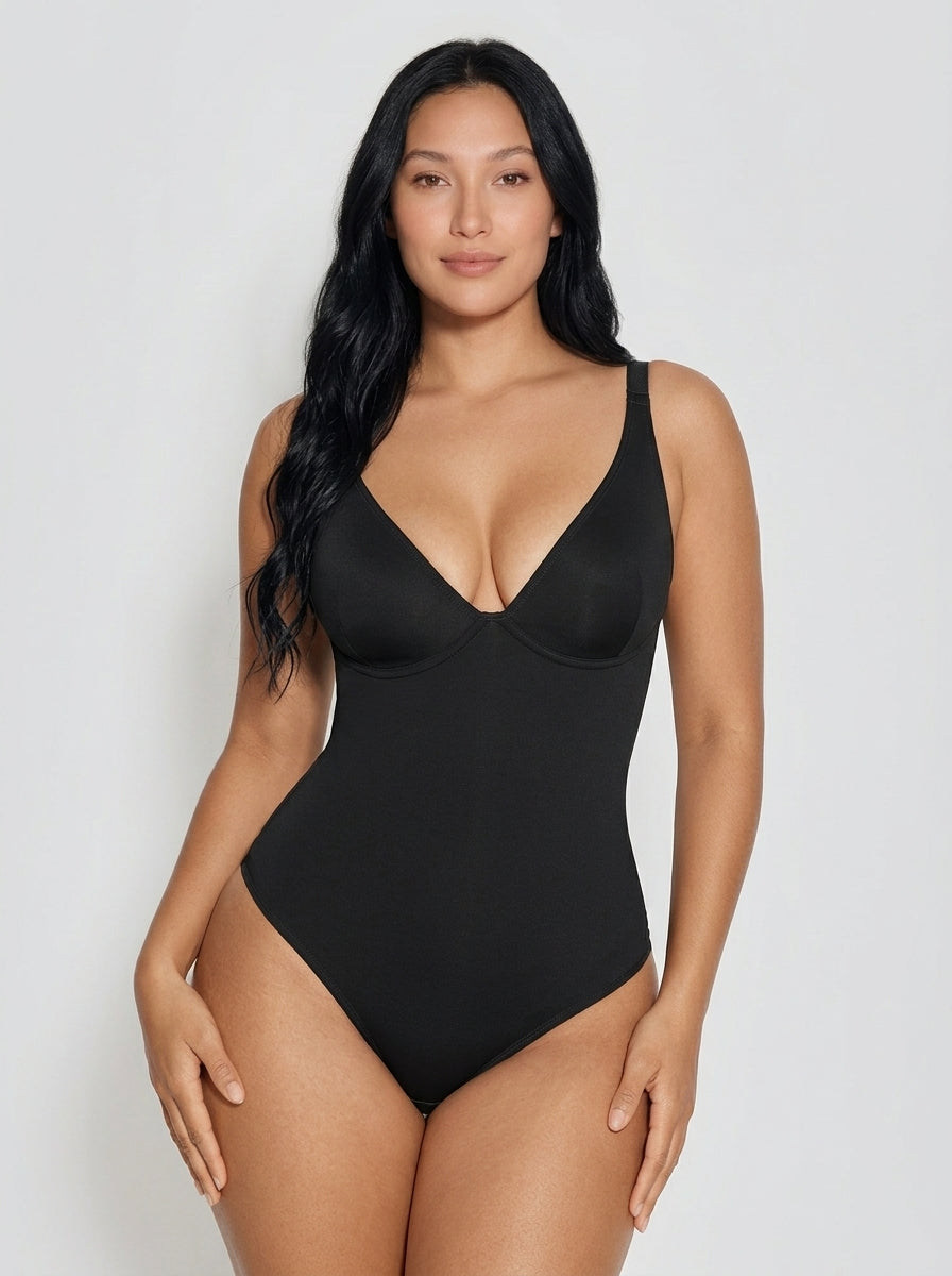 Black – V-Neck Shaping Bodysuit