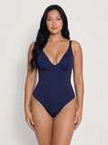 Dark Blue – V-Neck Shaping Bodysuit