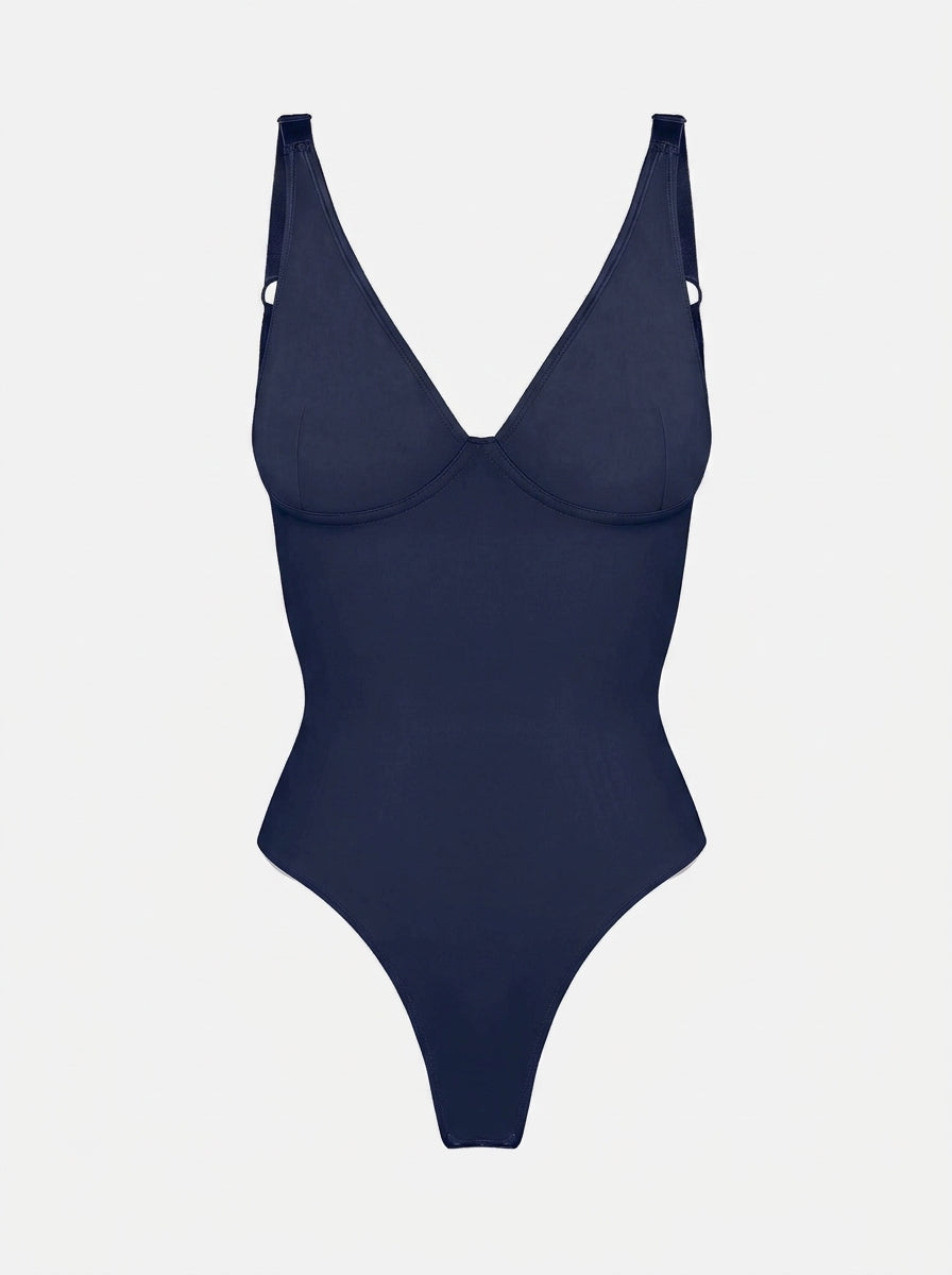 Dark Blue – V-Neck Shaping Bodysuit