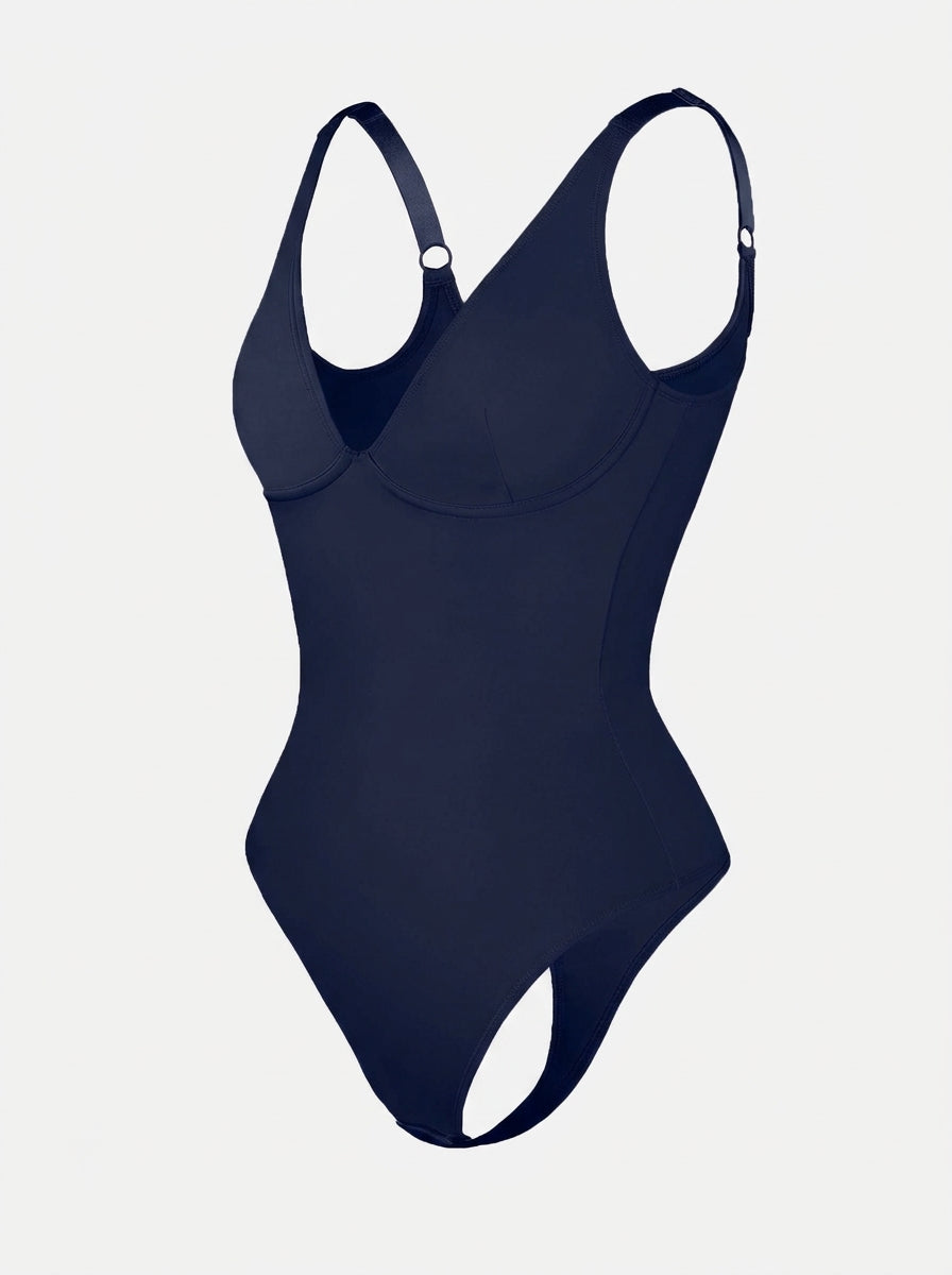 Dark Blue – V-Neck Shaping Bodysuit