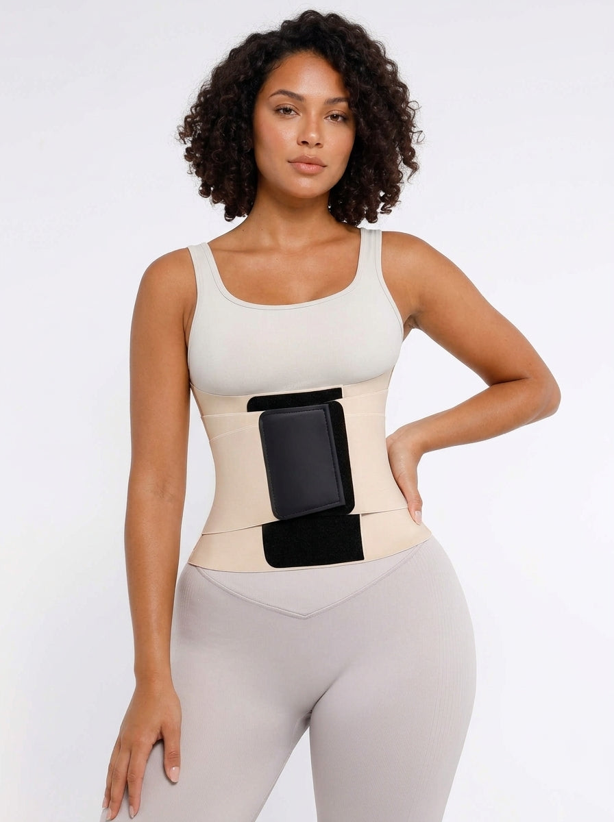 Khaki Beige – Adjustable Tummy Control Waist Trainer