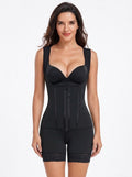 Black – Open Bust Zip Front Butt Lifting Body Shaper